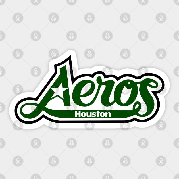 Defunct Houston Aeros Hockey 1975 Sticker by LocalZonly